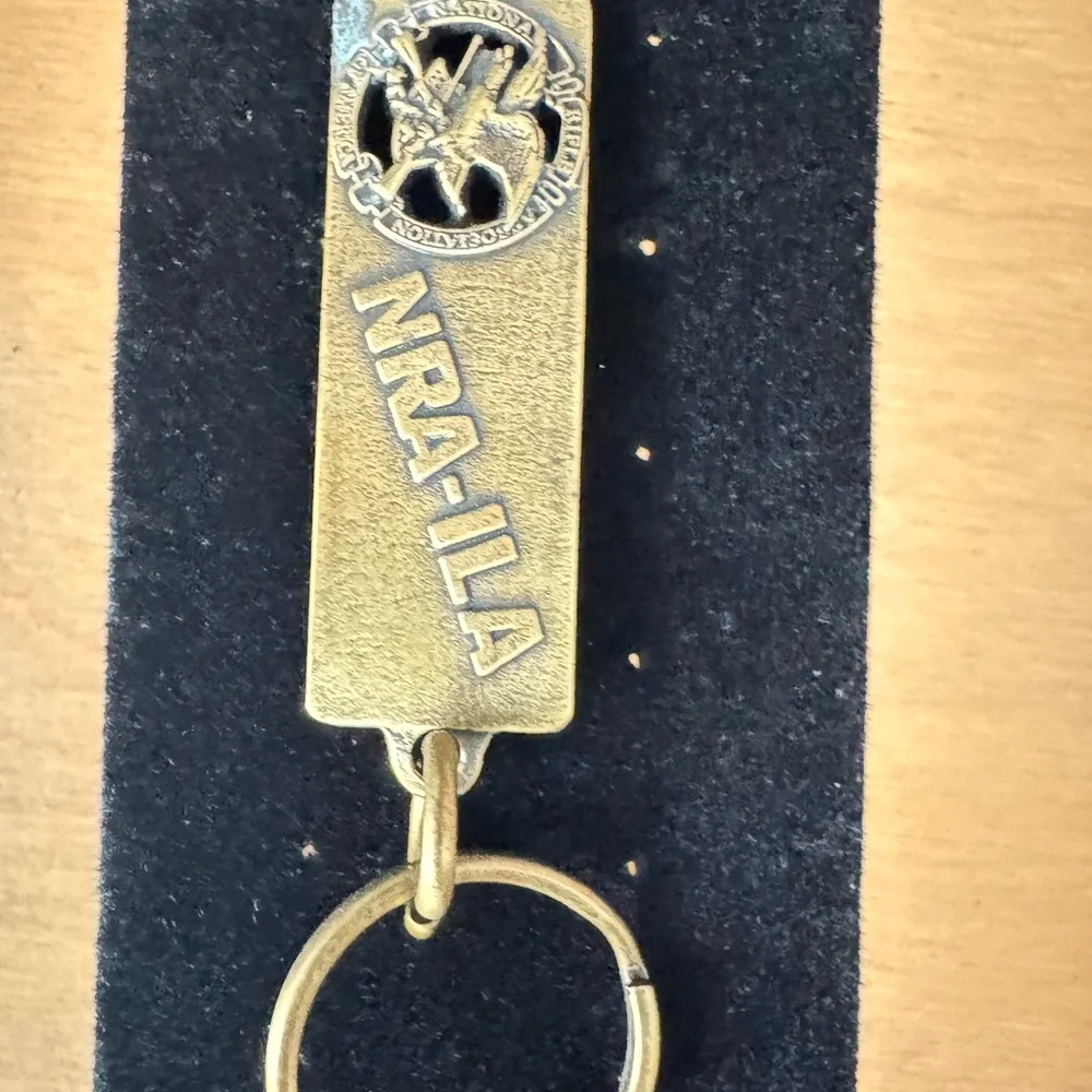 Vintage NRA-ILA Brass Quick Release Keychain National Rifle Association USA‎ NRA